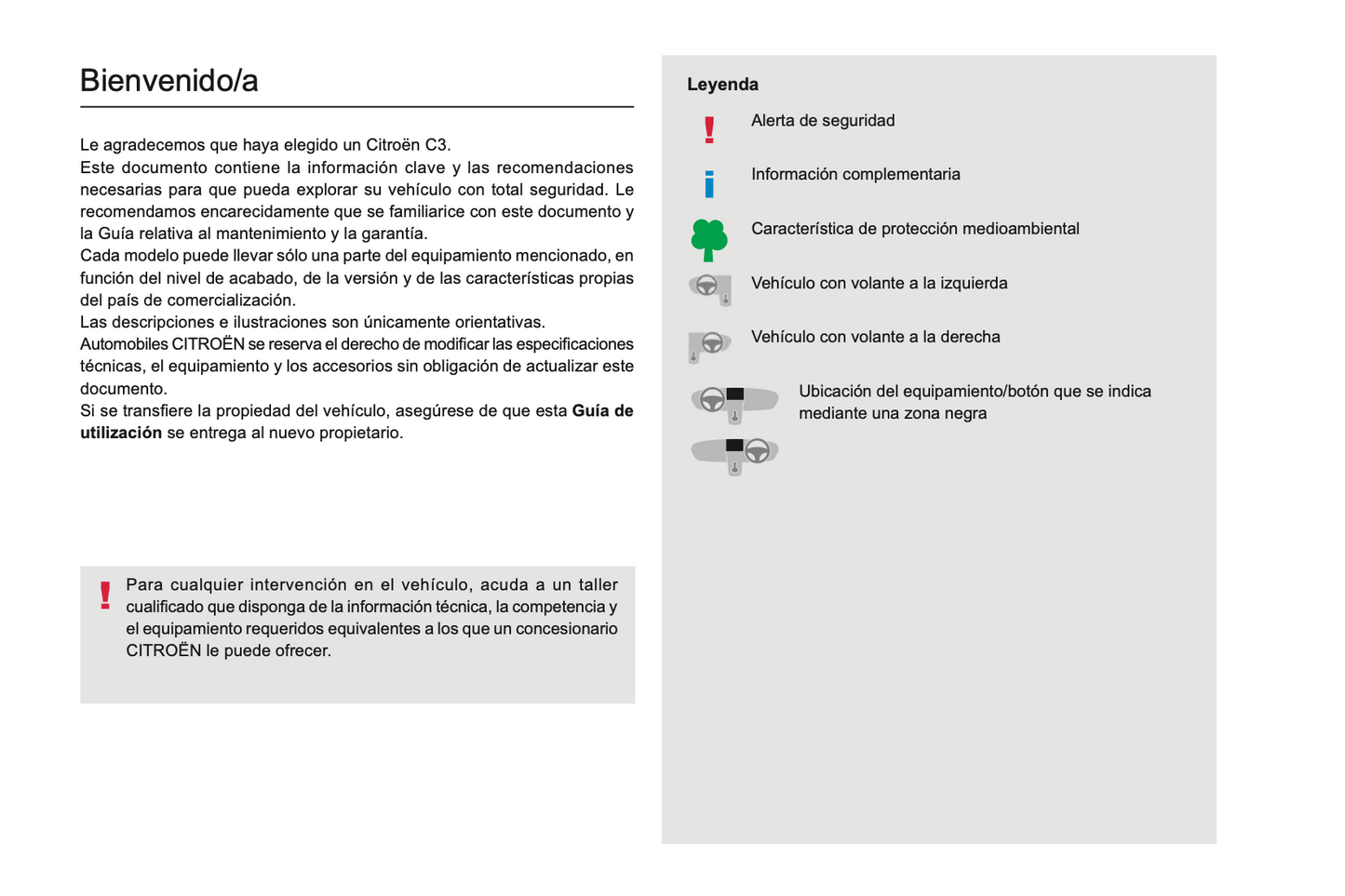 2022-2024 Citroen C3 Gebruikershandleiding | Spaans