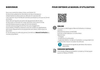 2025 Citroën C3 Owner's Manual | French
