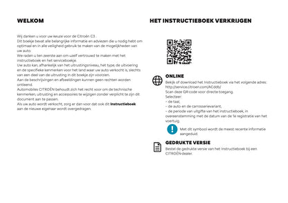 2026 Citroën C3 Gebruikershandleiding | Nederlands