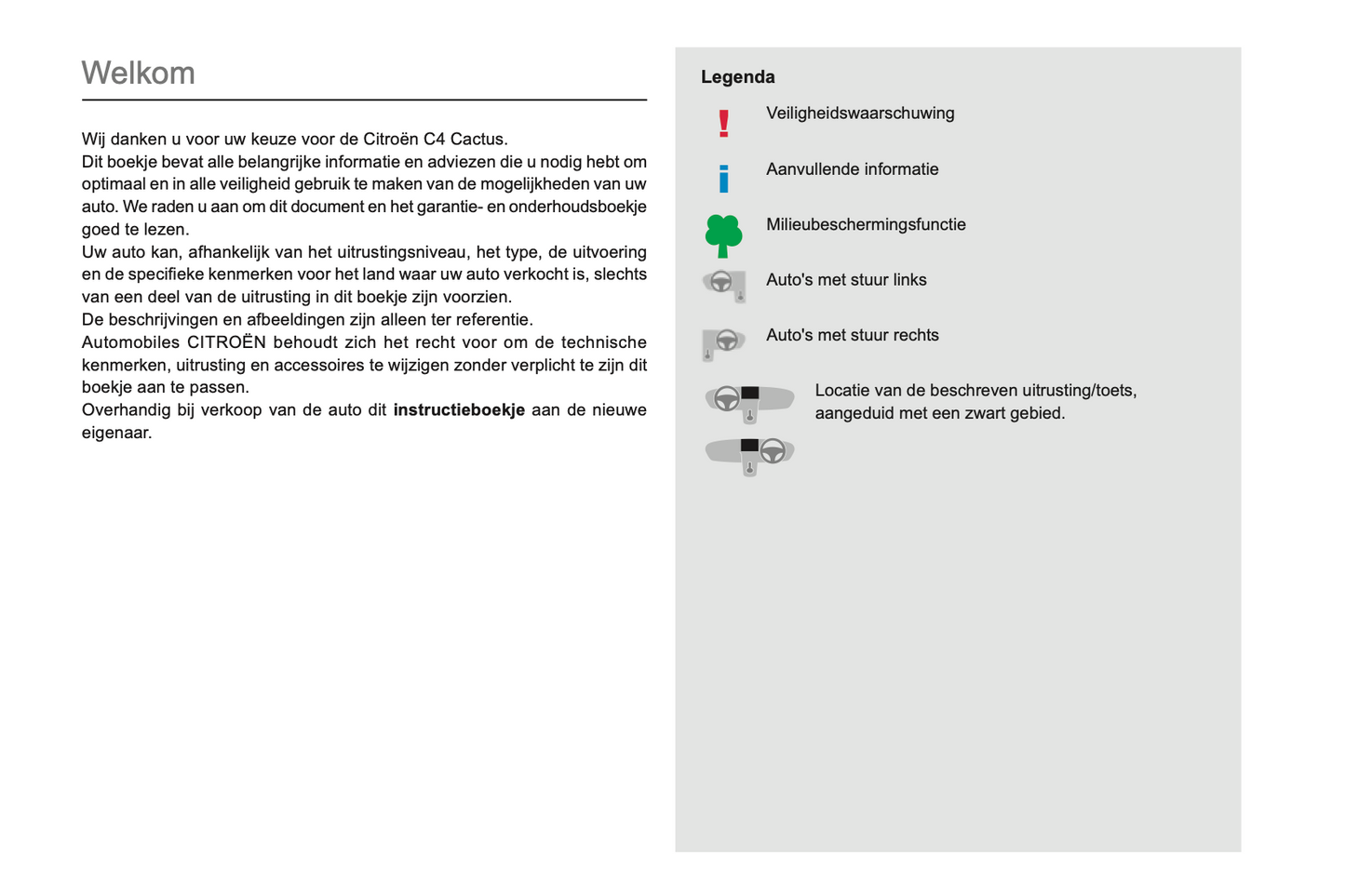 2019-2021 Citroën C4 Cactus Owner's Manual | Dutch