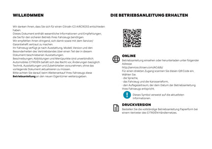 2025 Citroën C3 Aircross Owner's Manual | German