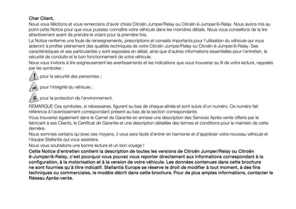 2024-2025 Citroën Jumper/Relay Owner's Manual | French