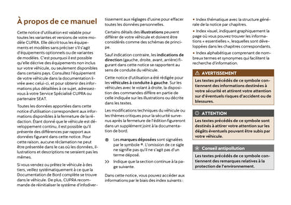 2022 Cupra Ateca Manuel du propriétaire | Français