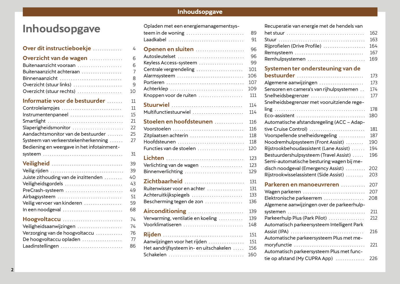 2024-2025 Cupra Born Gebruikershandleiding | Nederlands