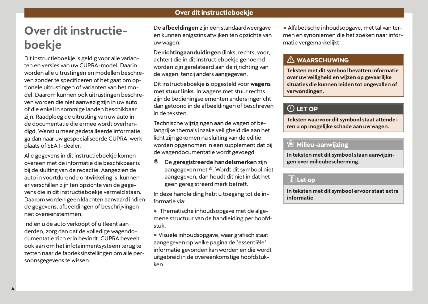 2024-2025 Cupra Born Gebruikershandleiding | Nederlands