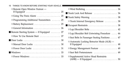 2011 Chrysler 200 Convertible Owner's Manual | English US