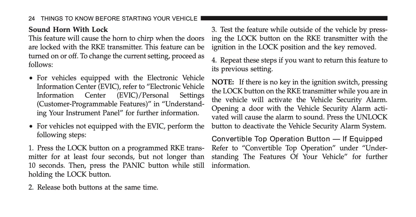 2011 Chrysler 200 Convertible Owner's Manual | English US