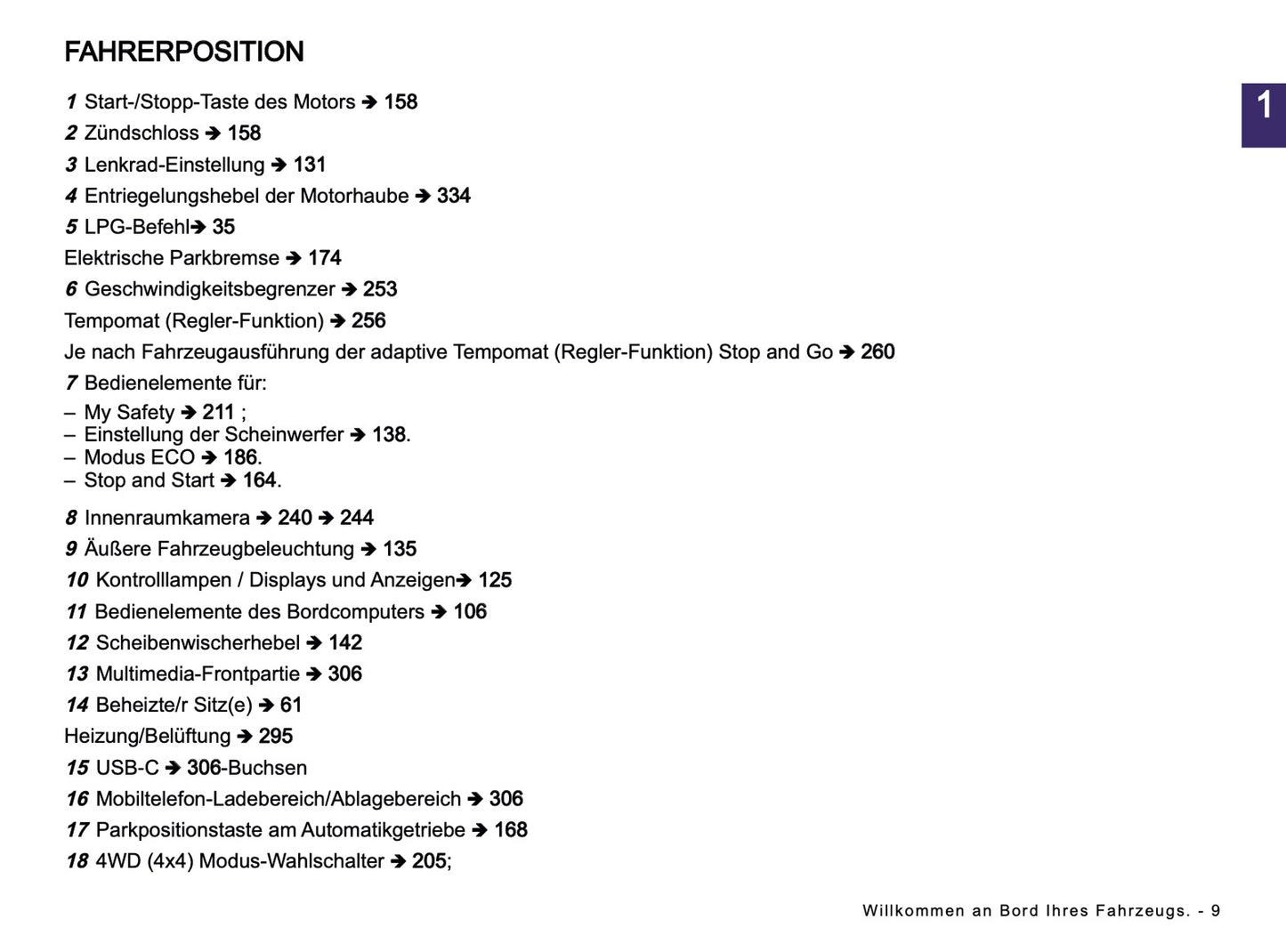 2025-2026 Dacia Duster Owner's Manual | German