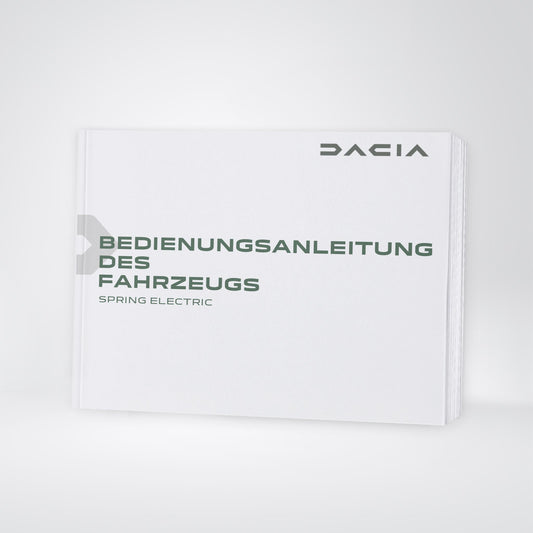 2024-2025 Dacia Spring Electric Owner's Manual | German