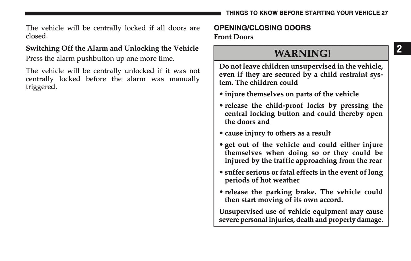2005 Dodge Sprinter Owner's Manual | English US