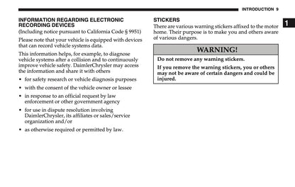 2005 Dodge Sprinter Owner's Manual | English US