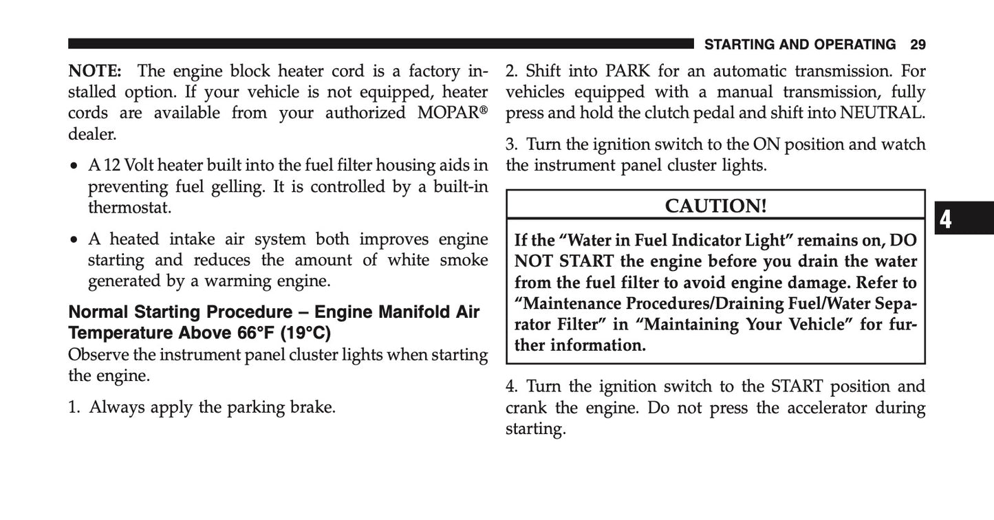 2010 Dodge Ram Truck Diesel Supplement Manual | English