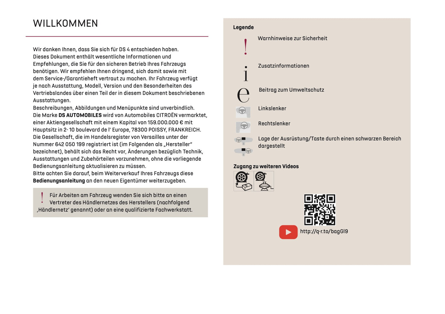 2024-2025 DS Automobiles DS4 Owner's Manual | German