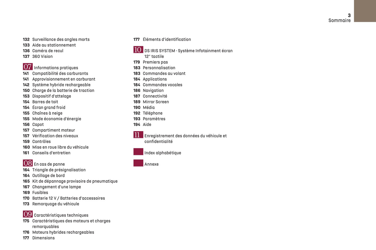 2024-2025 DS Automobiles DS 9 Manuel du propriétaire | Français