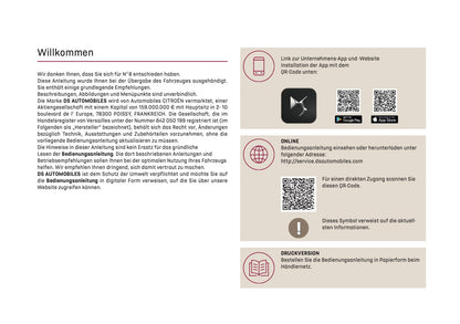 2025 DS Automobiles N8 Owner's Manual | German