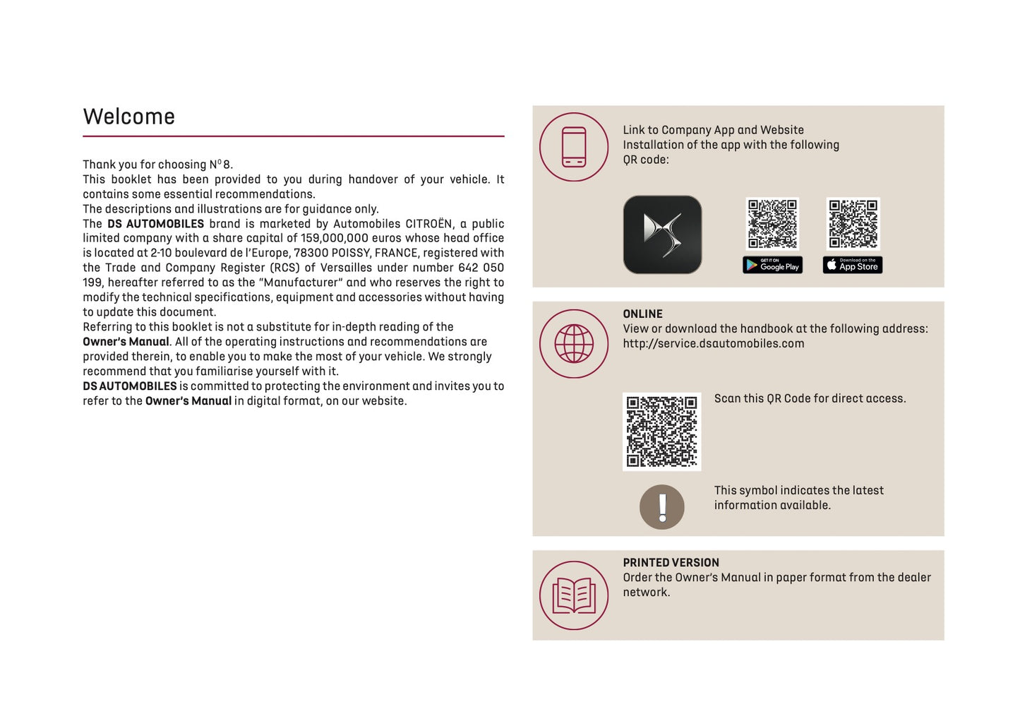 2025 DS Automobiles N8 Owner's Manual | English