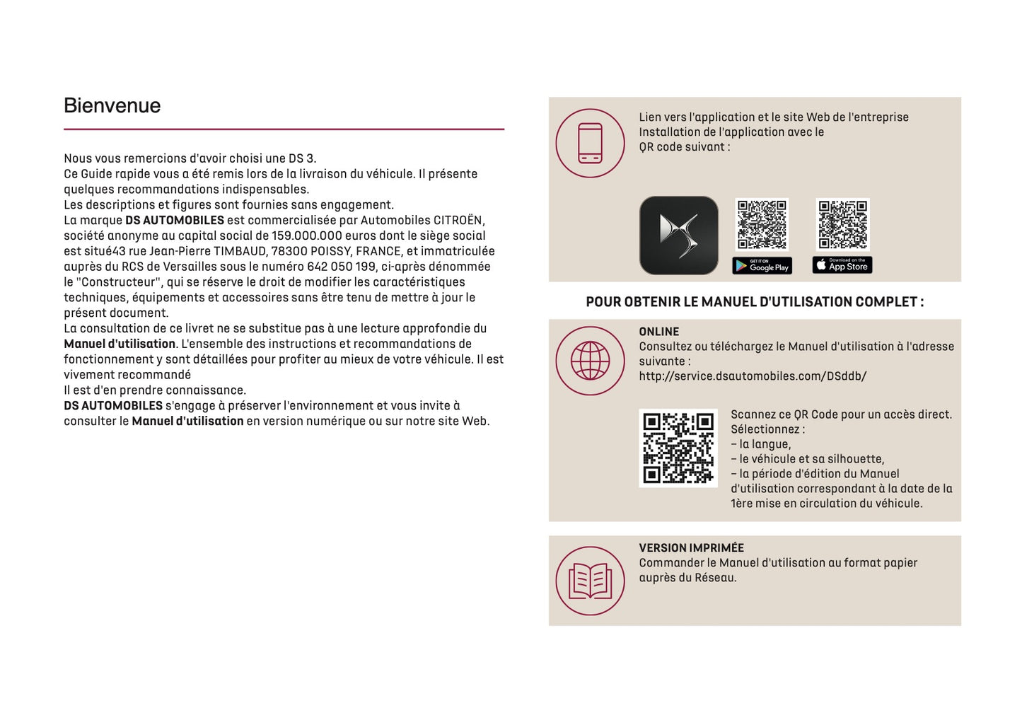 2025 DS Automobiles DS 3 Manuel du propriétaire | Français