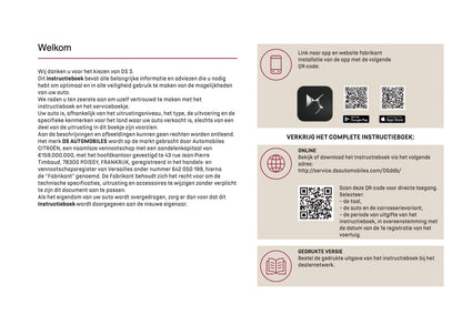 2026 DS Automobiles DS 3 Gebruikershandleiding | Nederlands