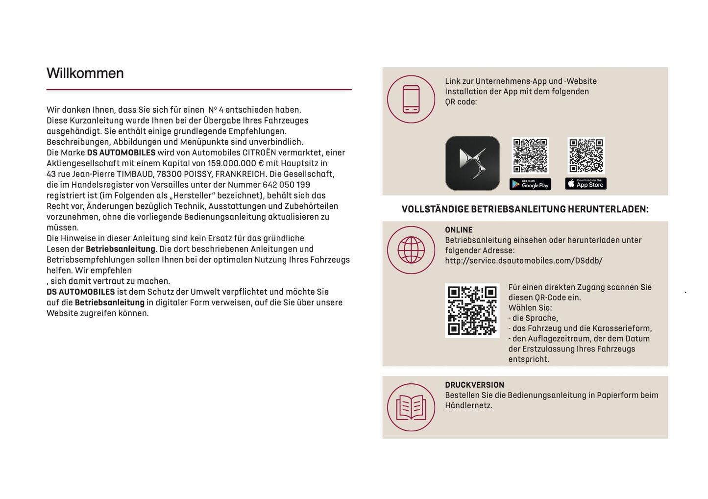 2025 DS Automobiles N4 Owner's Manual | German