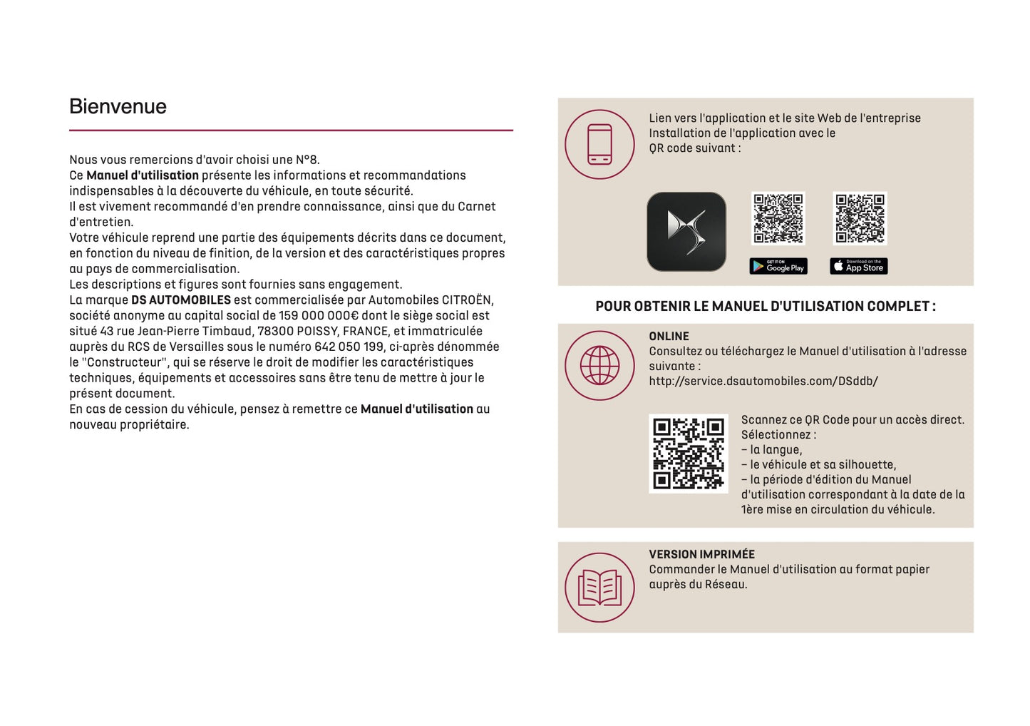 2026 DS Automobiles N8 Owner's Manual | French