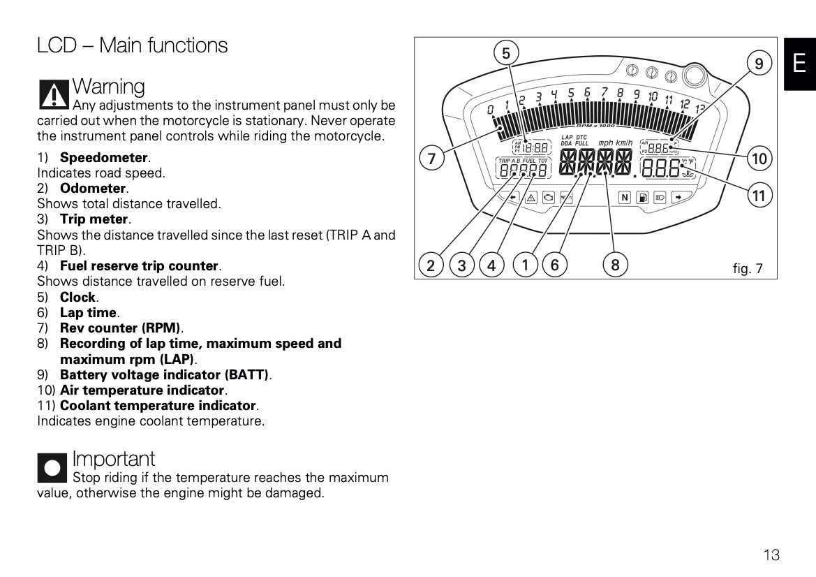 2009 Ducati 1098 R/1098 R Bayliss Owner's Manual | English
