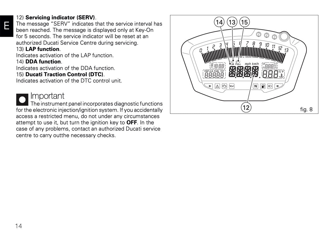 2009 Ducati 1098 R/1098 R Bayliss Owner's Manual | English