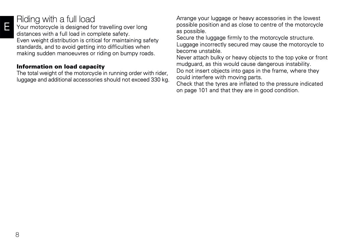 2009 Ducati 1098 R/1098 R Bayliss Owner's Manual | English