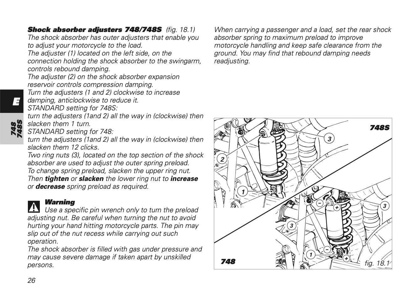 2001 Ducati 748/996 Owner's Manual | English US