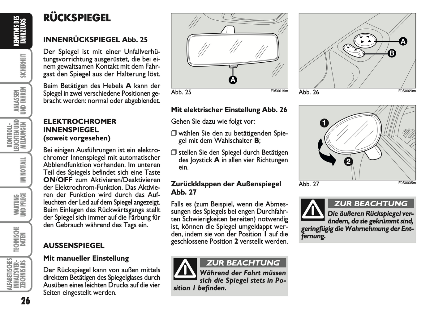 2007-2008 Fiat 500 Owner's Manual | German