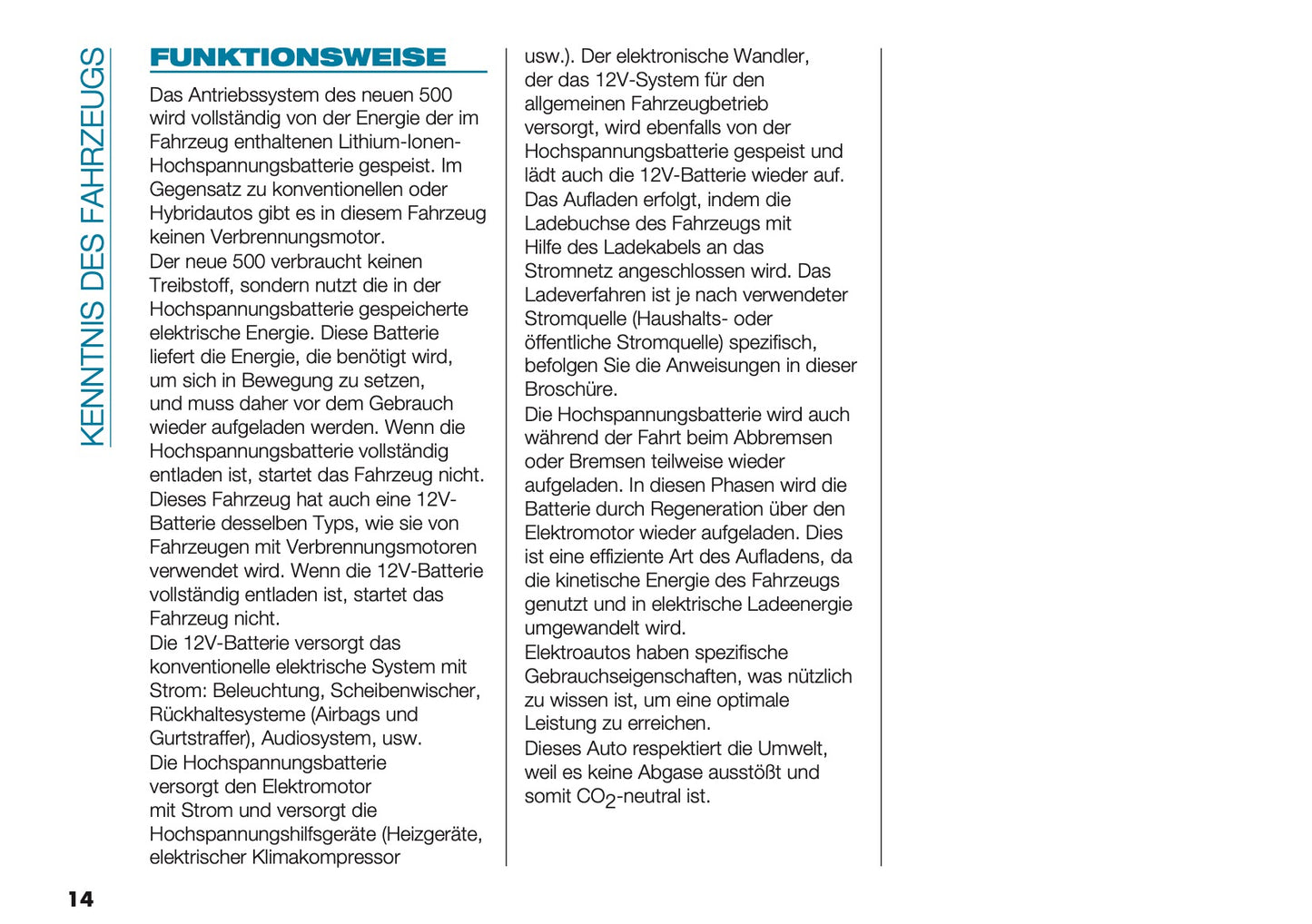 2025 Fiat 500e Owner's Manual | German