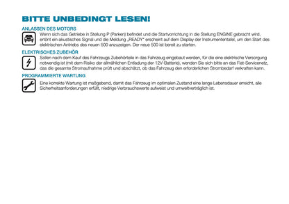 2025 Fiat 500e Owner's Manual | German