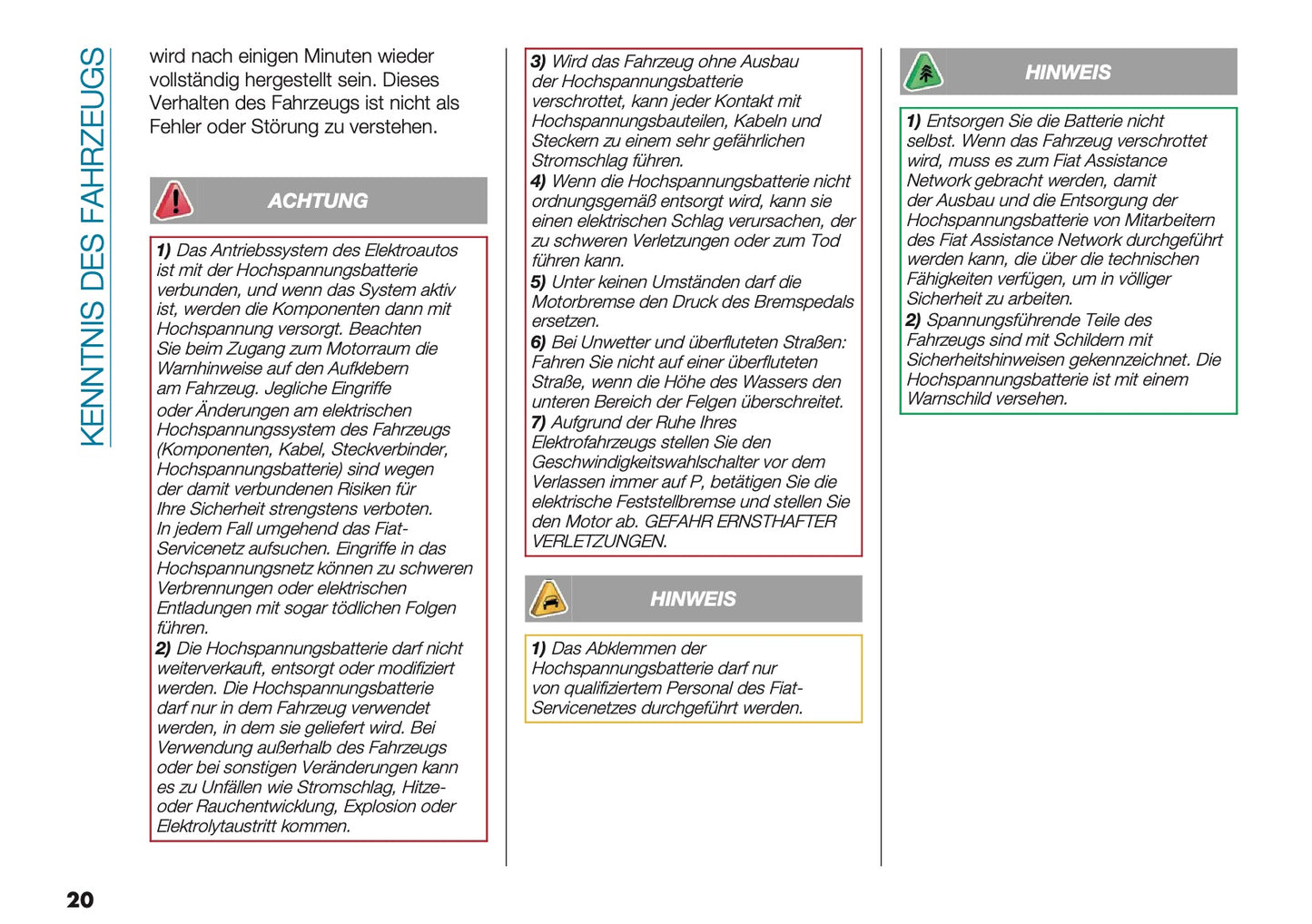 2025 Fiat 500e Owner's Manual | German