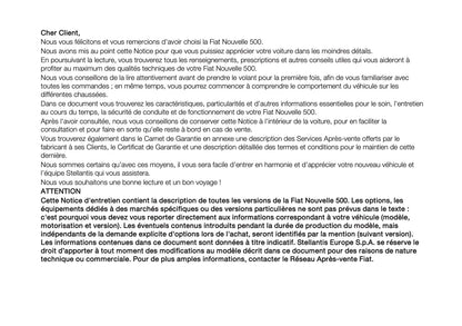 2025 Fiat 500e Owner's Manual | French