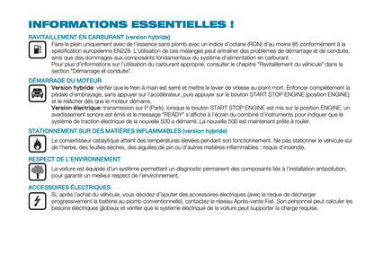 2026 Fiat 500 Owner's Manual | French