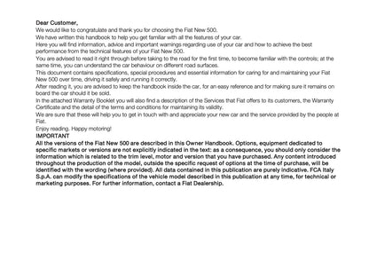 2022-2023 Fiat 500 Owner's Manual | English