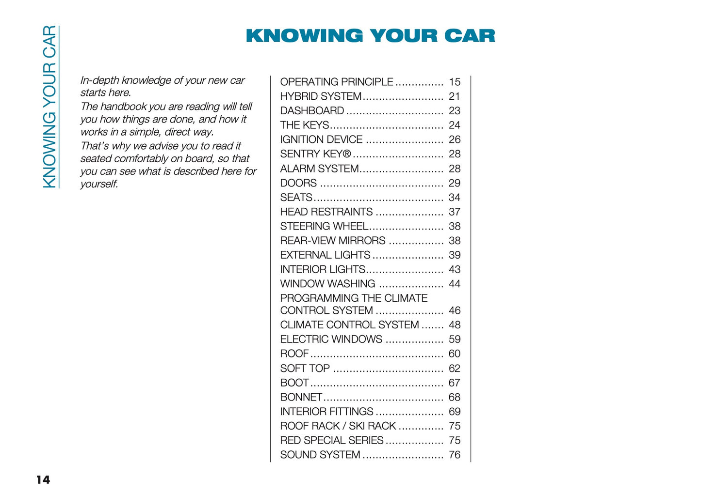 2026 Fiat 500 Owner's Manual | English