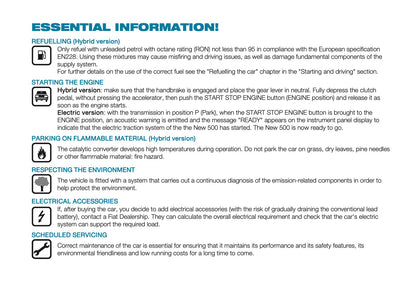 2026 Fiat 500 Owner's Manual | English