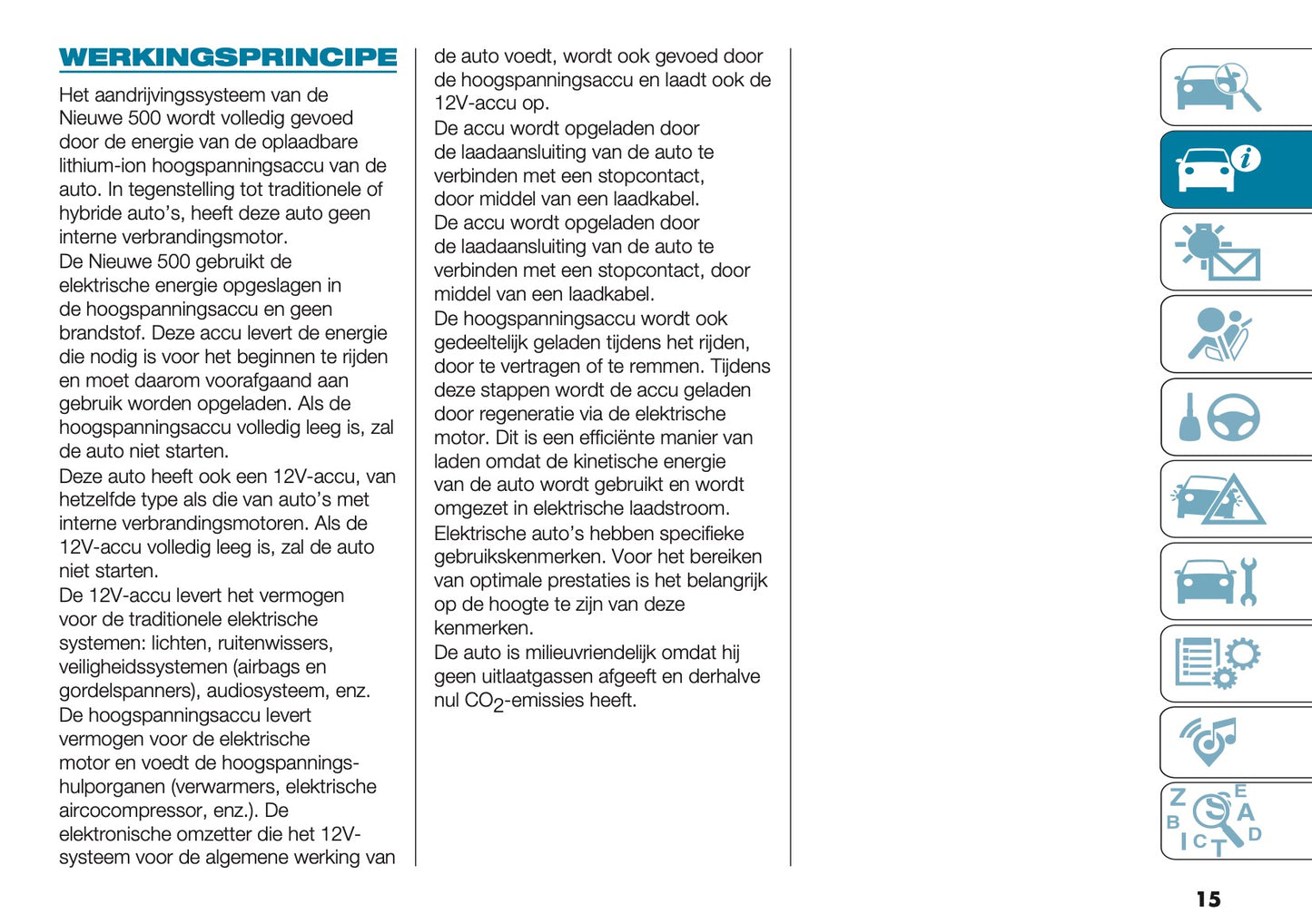 2022-2023 Fiat 500 Gebruikershandleiding | Nederlands