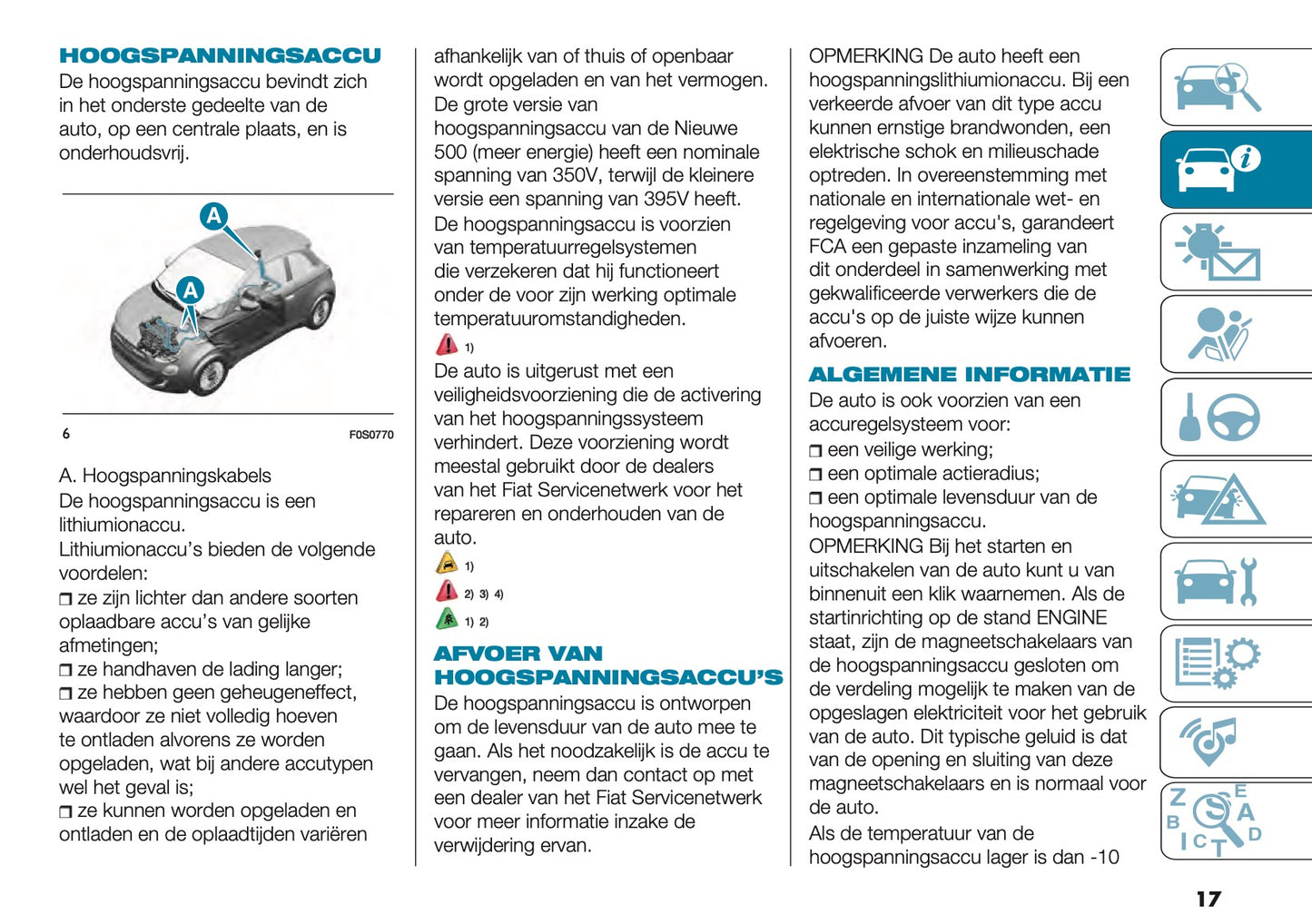 2022-2023 Fiat 500 Gebruikershandleiding | Nederlands