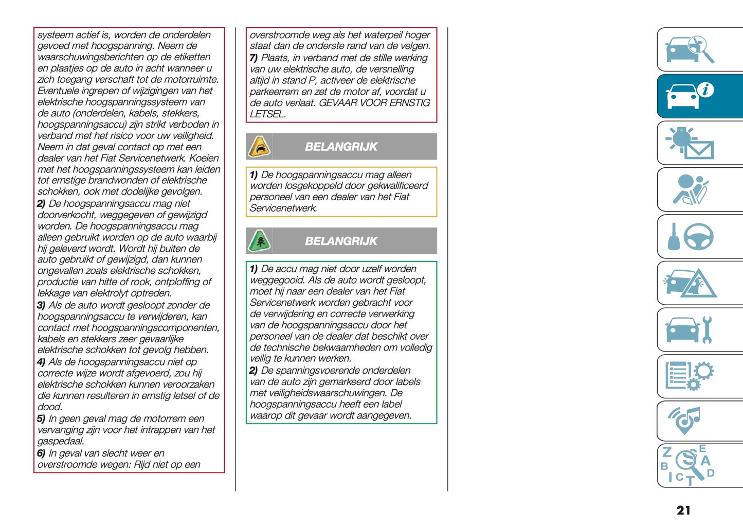 2022-2023 Fiat 500 Gebruikershandleiding | Nederlands