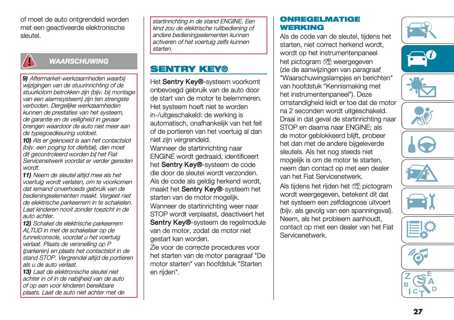 2022-2023 Fiat 500 Gebruikershandleiding | Nederlands