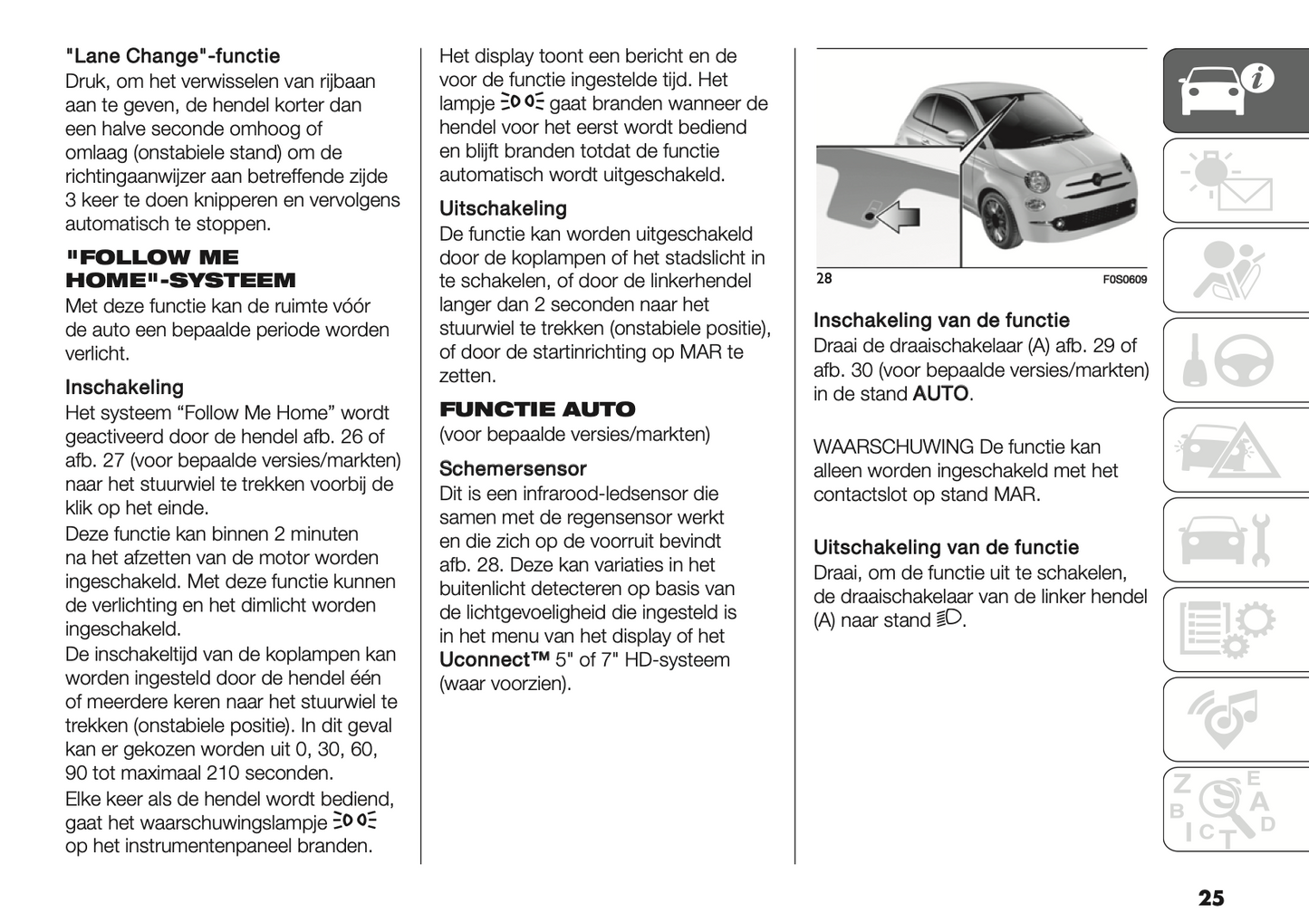 2023-2024 Fiat 500/500C Gebruikershandleiding | Nederlands