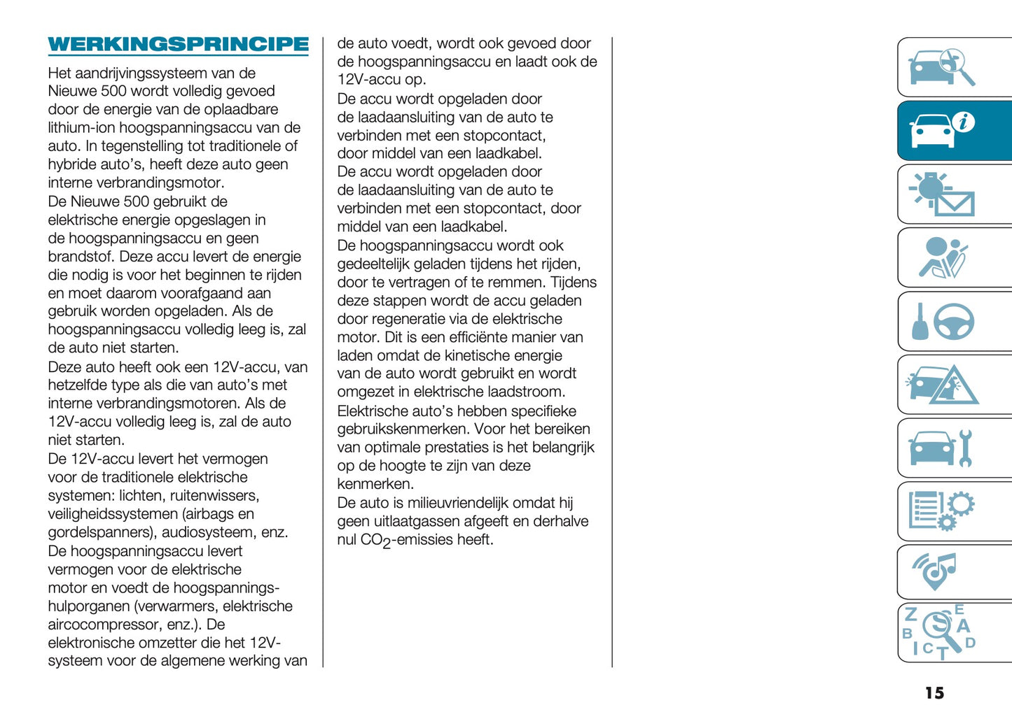 2025 Fiat 500e Gebruikershandleiding | Nederlands