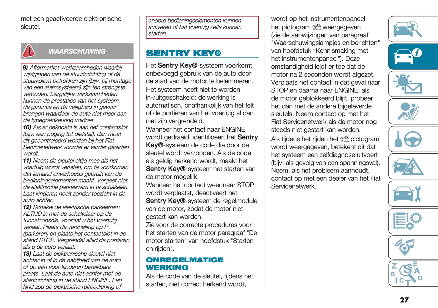 2025 Fiat 500e Gebruikershandleiding | Nederlands