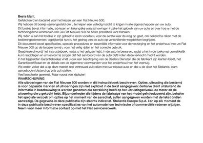 2026 Fiat 500 Gebruikershandleiding | Nederlands