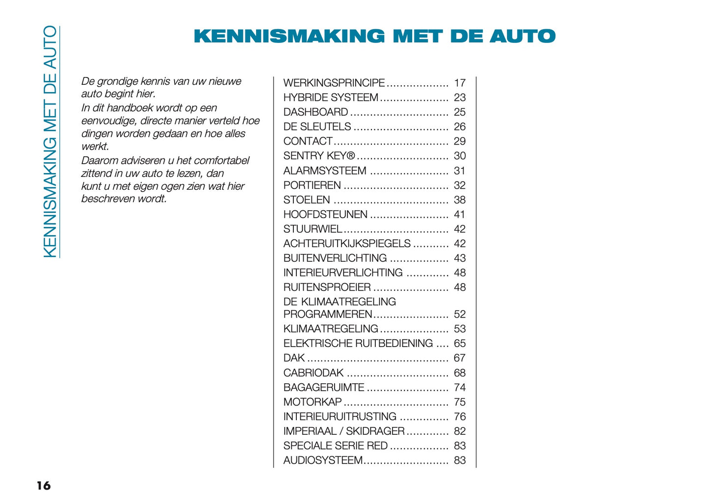 2026 Fiat 500 Gebruikershandleiding | Nederlands