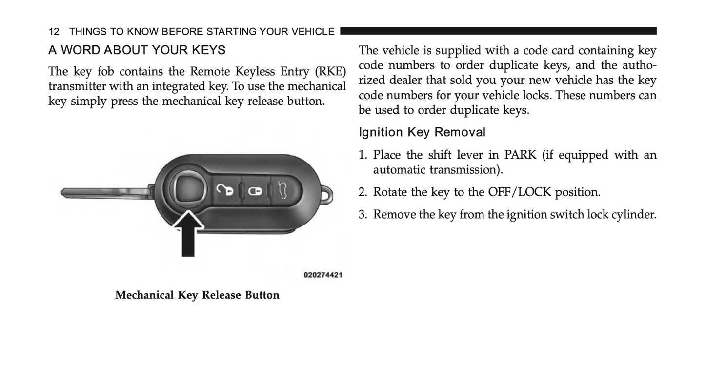 2014 Fiat 500/500C Owner's Manual | English US