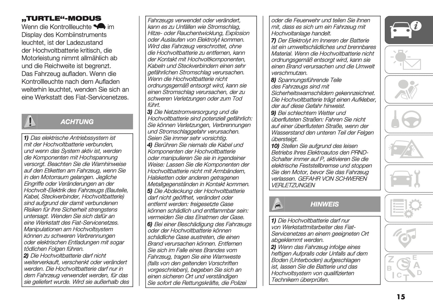 2025-2026 Fiat 600 Owner's Manual | German