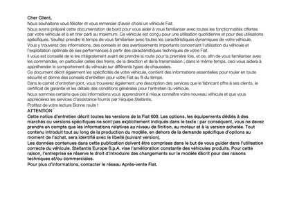 2026 Fiat 600 Owner's Manual | French