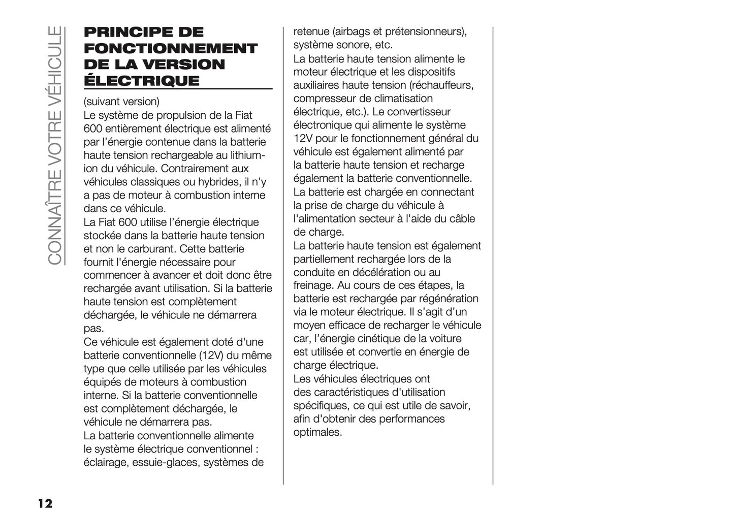 2026 Fiat 600 Owner's Manual | French